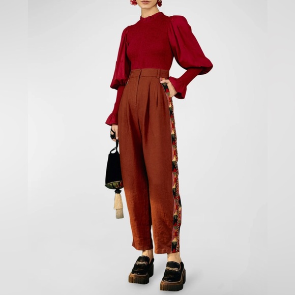 FARM RIO Farm Rio Burgundy 3d Hearts Blouse - Picture 2 of 7